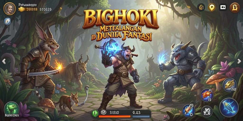 Screenshot gameplay BIGHOKI menampilkan aksi petualangan yang seru.