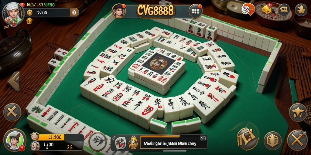 Tampilan gameplay CVG8888 dengan tantangan Mahjong yang seru.
