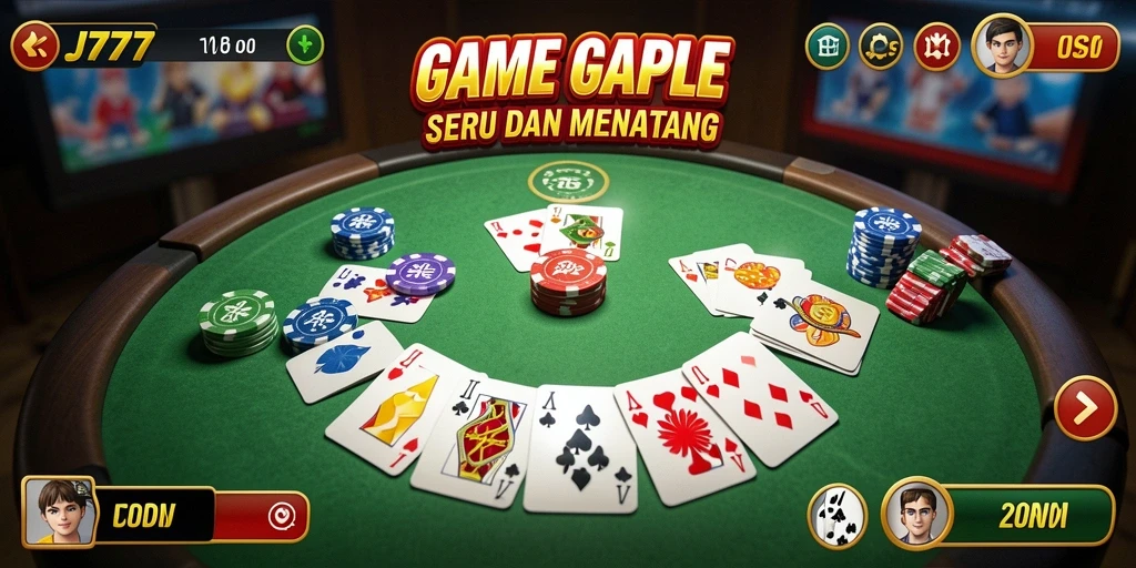 Gameplay JT777 yang menarik dengan nuansa Gaple.