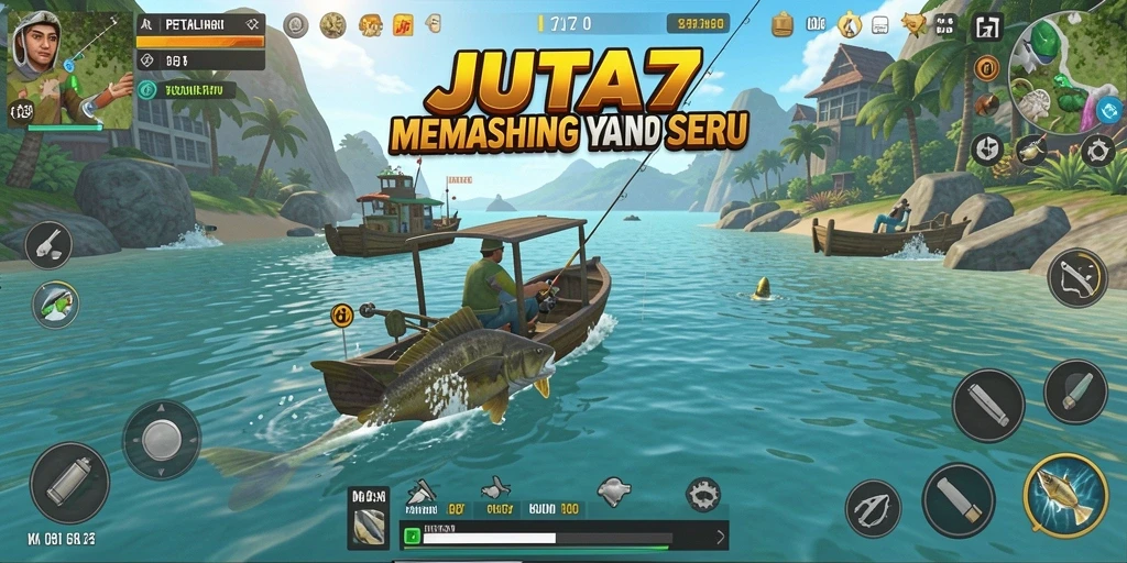 Tangkapan besar di permainan memancing yang seru.