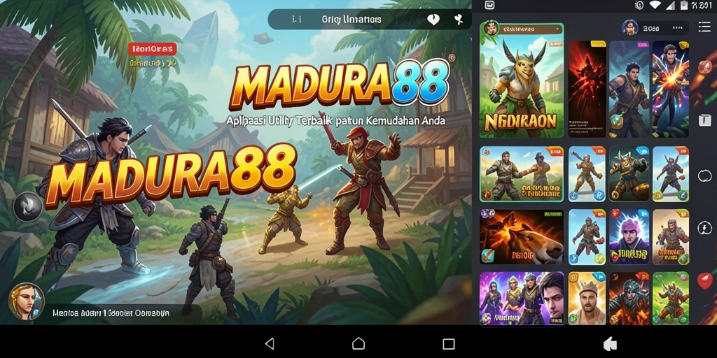 Tampilan antarmuka sederhana dan fungsional dari MADURA88.
