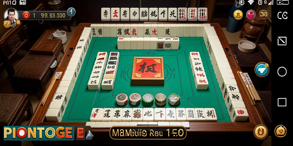 Tampilan gameplay menarik dari PIONTOGEL dengan elemen Mahjong yang colorful.