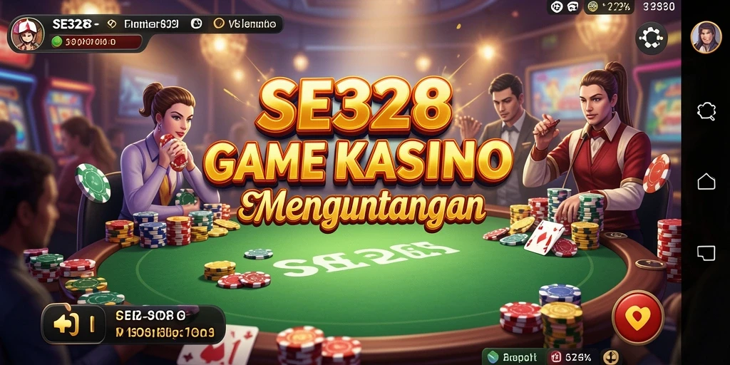 Screenshot gameplay SE328 menampilkan suasana kasino yang menakjubkan.